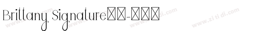 Brittany Signature字体字体转换 Brittany Signature字体字体转换